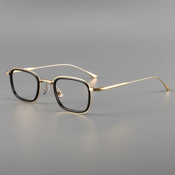 Fashion Square Luxury Acetate Pure Titanium Eyewear ReadingBusiness Retro Eyeglasses Frame Men