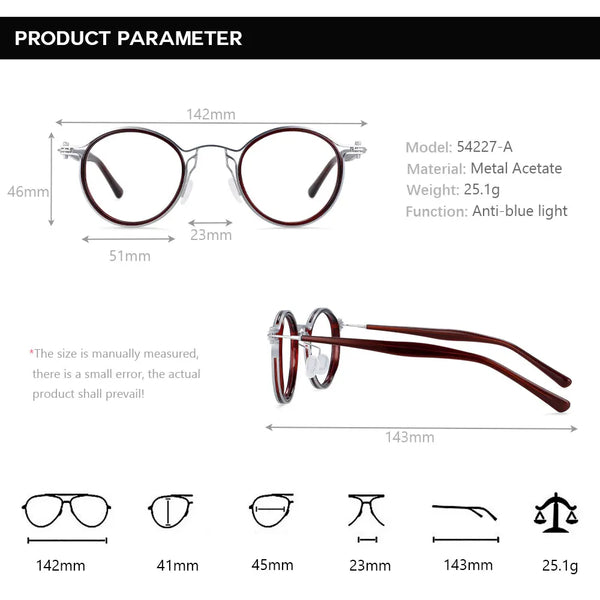 Sangcoo Tel Retro Steam Punk Glasses Frame