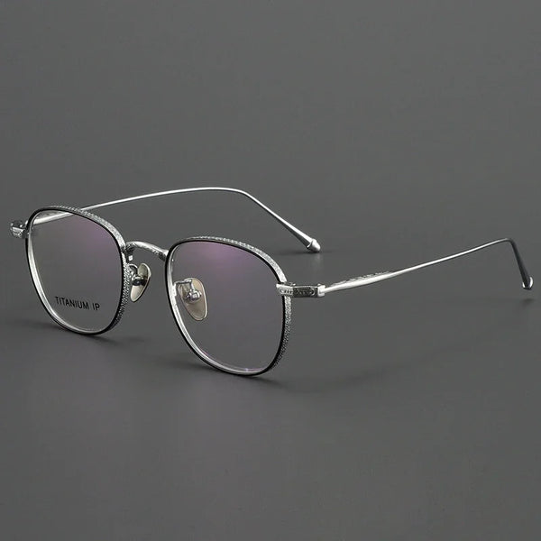 Biron Titanium Round Glasses Frame