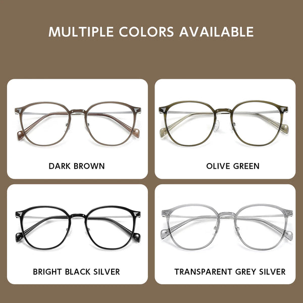 Women's Round Titanium Eyeglasses