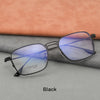 Casual Rectangular Titanium Metal Eyeglass Frames