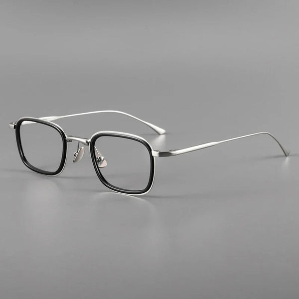 Fashion Square Luxury Acetate Pure Titanium Eyewear ReadingBusiness Retro Eyeglasses Frame Men