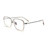 Classic oversized frame eyeglass frames in titanium metal
