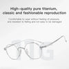Polygonal small-frame titanium metal eyeglasses