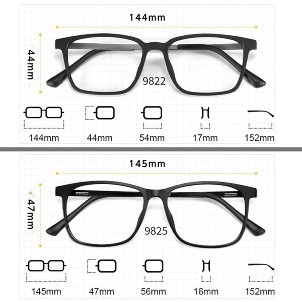 Classic Full-Frame TR90 Ultra-Lightweight Eyewear Durable Thermoplastic Steel Material
