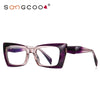Geometric Cat-Eye Eyeglass Frames for Women