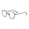 Classic oversized frame eyeglass frames in titanium metal