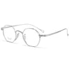 Polygonal small-frame titanium metal eyeglasses
