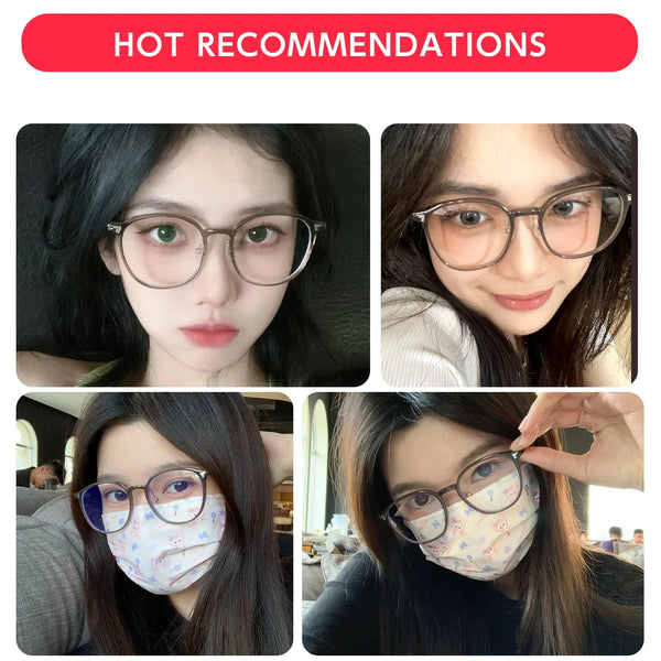 Women's Round Titanium Eyeglasses