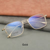 Casual Rectangular Titanium Metal Eyeglass Frames