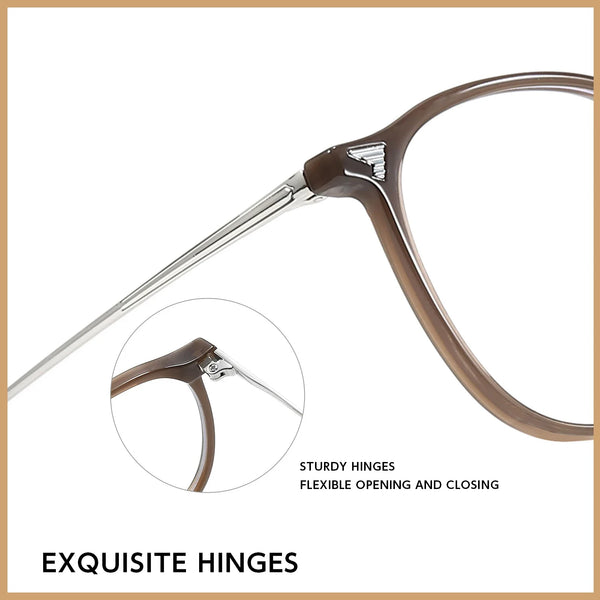 Women's Round Titanium Eyeglasses