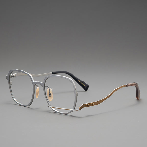 Luord Geometric-shaped titanium metal personalized eyeglass frames