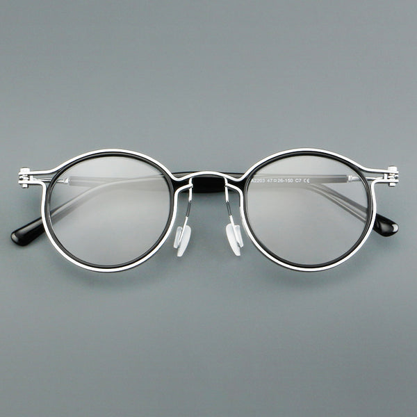 Kham Vintage Acetate Titanium Glasses Frame