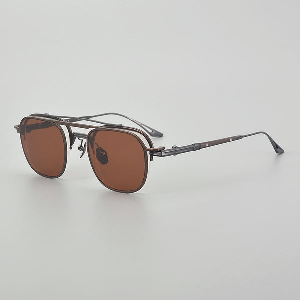 Sophie Business Square Titanium Double-bridge Glasses Frame