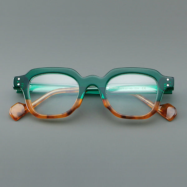 Klug Retro Square Acetate Glasses Frame