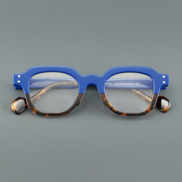 Klug Retro Square Acetate Glasses Frame