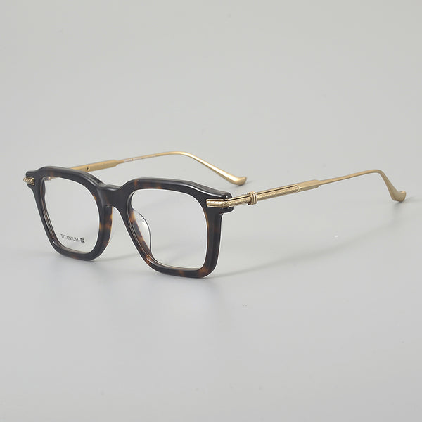 Mott Retro Rectangle Titanium Glasses Frame