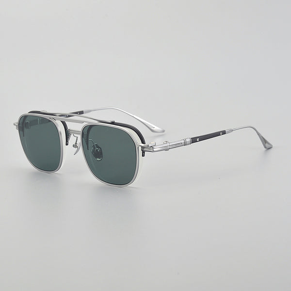 Sophie Business Square Titanium Double-bridge Glasses Frame
