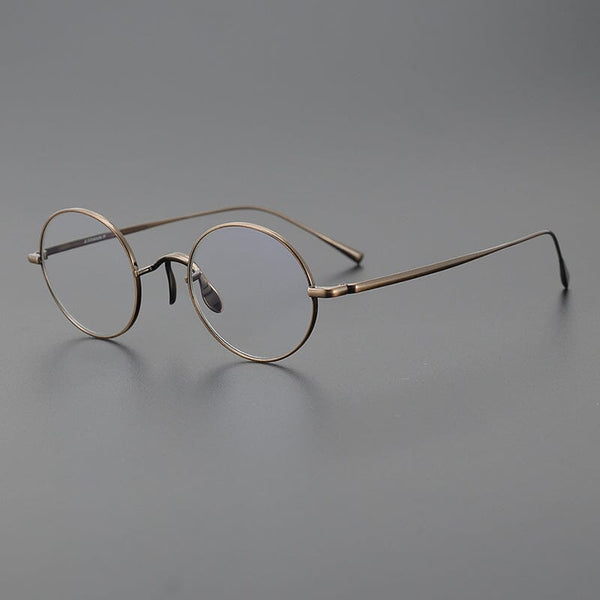 HONGMEI Vintage Round Titanium Eyeglasses Frame