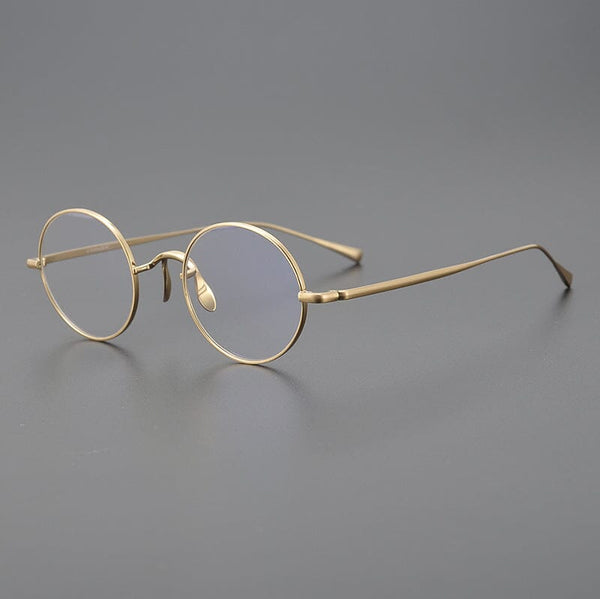 HONGMEI Vintage Round Titanium Eyeglasses Frame
