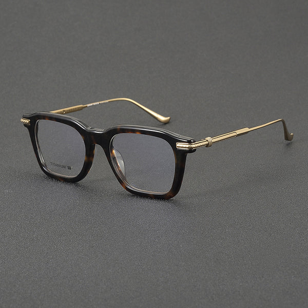 Mott Retro Rectangle Titanium Glasses Frame