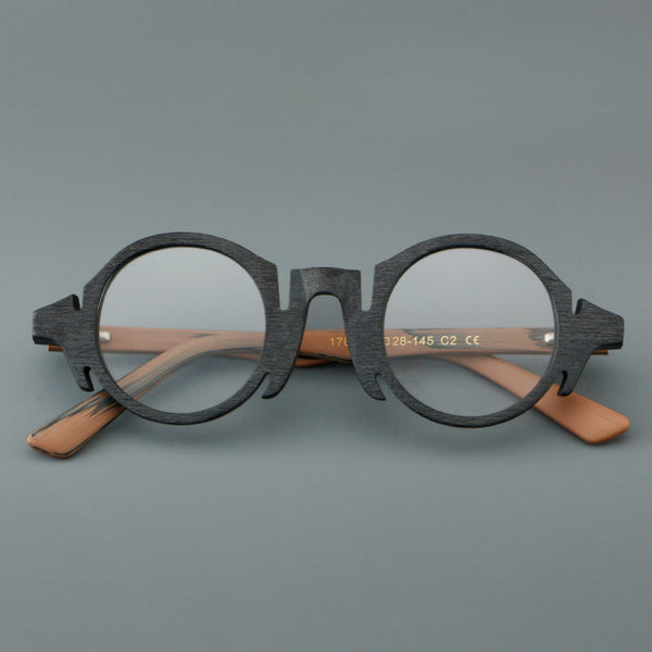 Koza Retro acetate imitation wood grain eyeglass frame