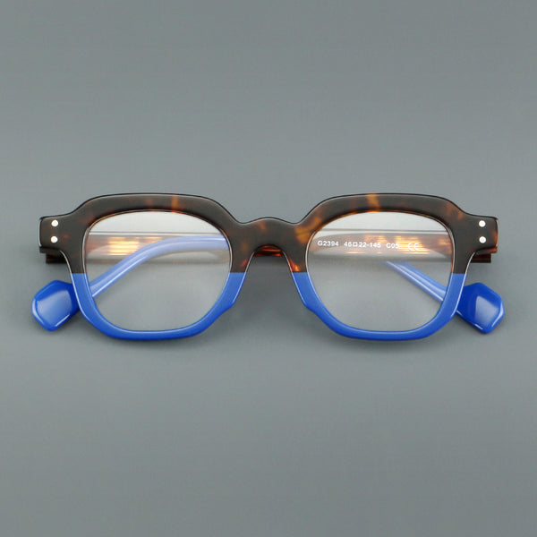Klug Retro Square Acetate Glasses Frame
