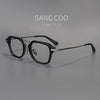 Double Bridge Eyeglass Frame Acetate Titanium