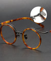 HONGMEI Titanium Vintage Round Eyeglasses Frames