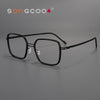 Olawt Retro Titanium Square Glasses Frame