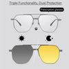 Pure Titanium Aluminum Magnetic Clip-On Glasses