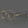 Unisex round-frame titanium metal eyeglass frames