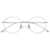 Unisex round-frame titanium metal eyeglass frames