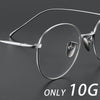 Unisex round-frame titanium metal eyeglass frames