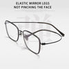 Classic oversized frame eyeglass frames in titanium metal