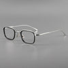 Fashion Square Luxury Acetate Pure Titanium Eyewear ReadingBusiness Retro Eyeglasses Frame Men