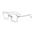 Classic oversized frame eyeglass frames in titanium metal
