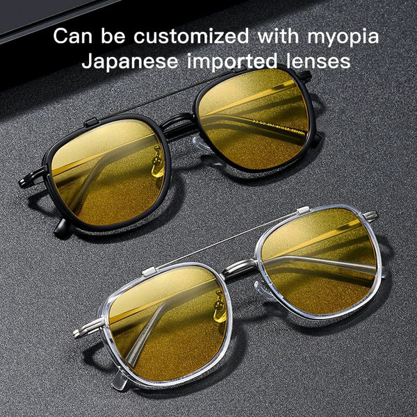 Men's RetroHD Polarized Punk Steampunk Sunglasses
