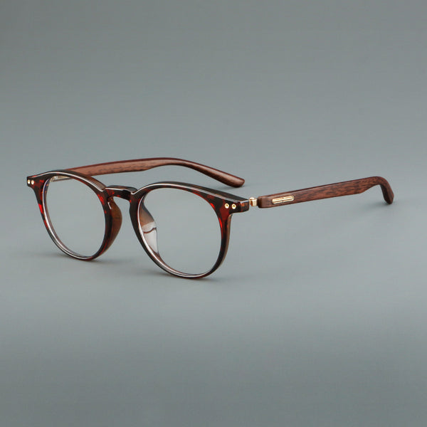 Rao Retro acetate imitation wood grain eyeglass frame
